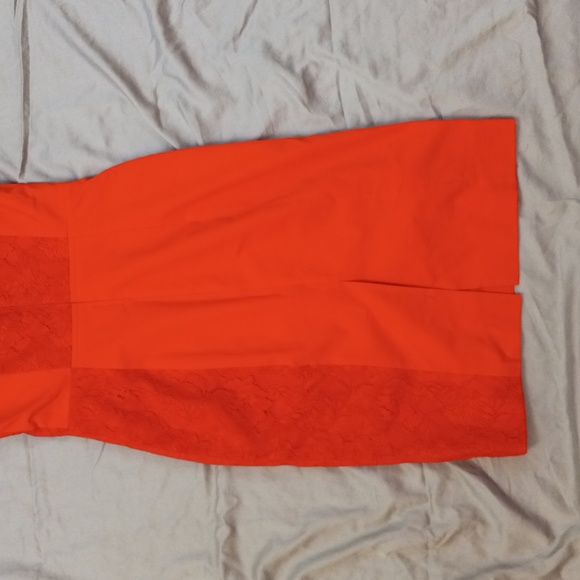Karen Millen orange cotton stretch dress - Picture 6 of 9
